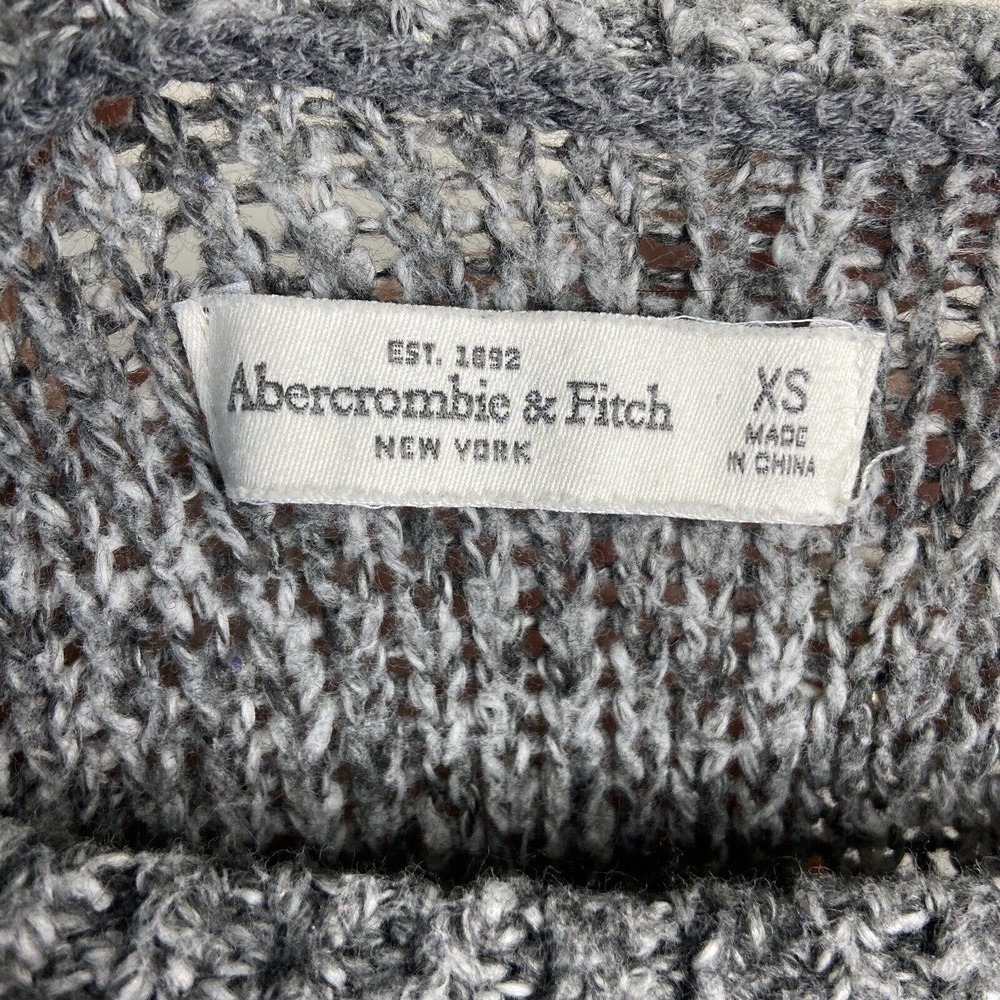 Abercrombie & Fitch Gray Open Knit Sweater Sz XS - Picture 7 of 7